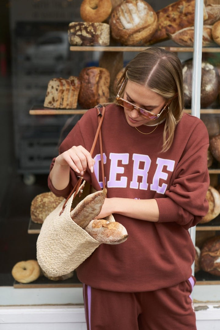 Isla Oversized Slouchy Crew - Burnt toffee / orchard Sweater Ceres Life