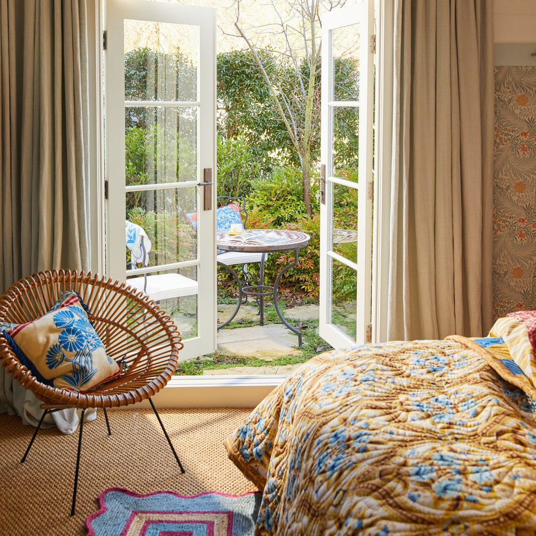 Emilia Embroidered Cushion Sage & Clare