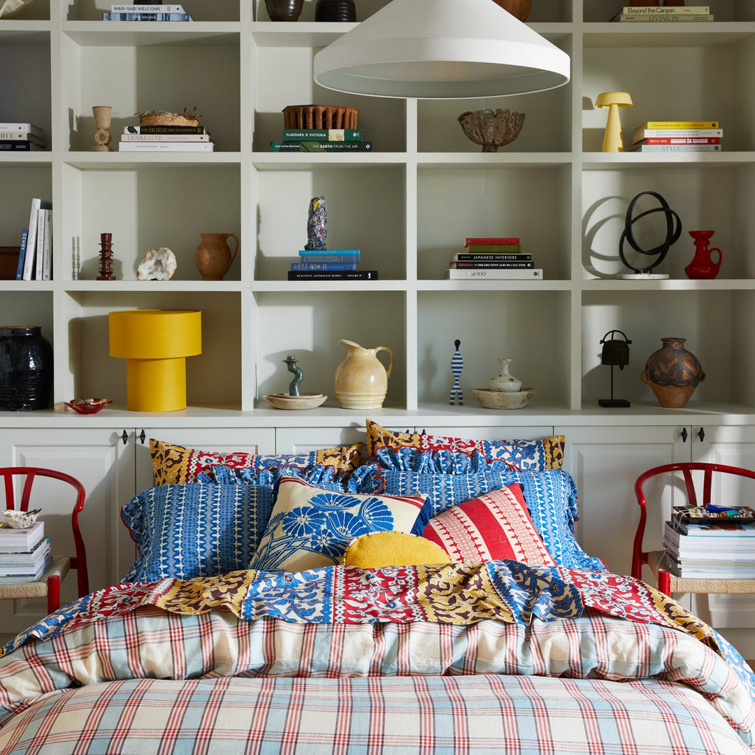 Emilia Embroidered Cushion Sage & Clare