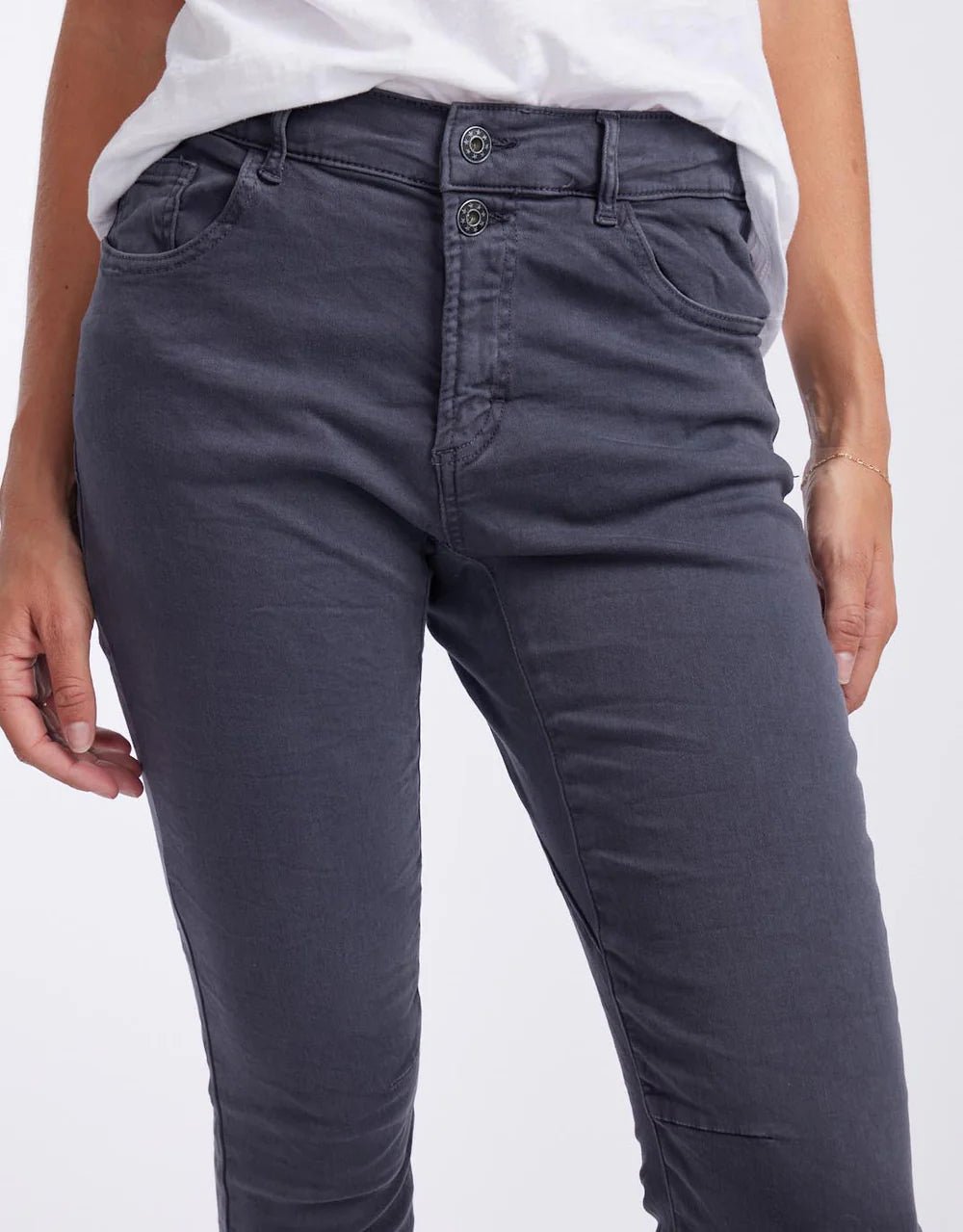 Italian Star Emma Stretch Jean - Coal Italian Star