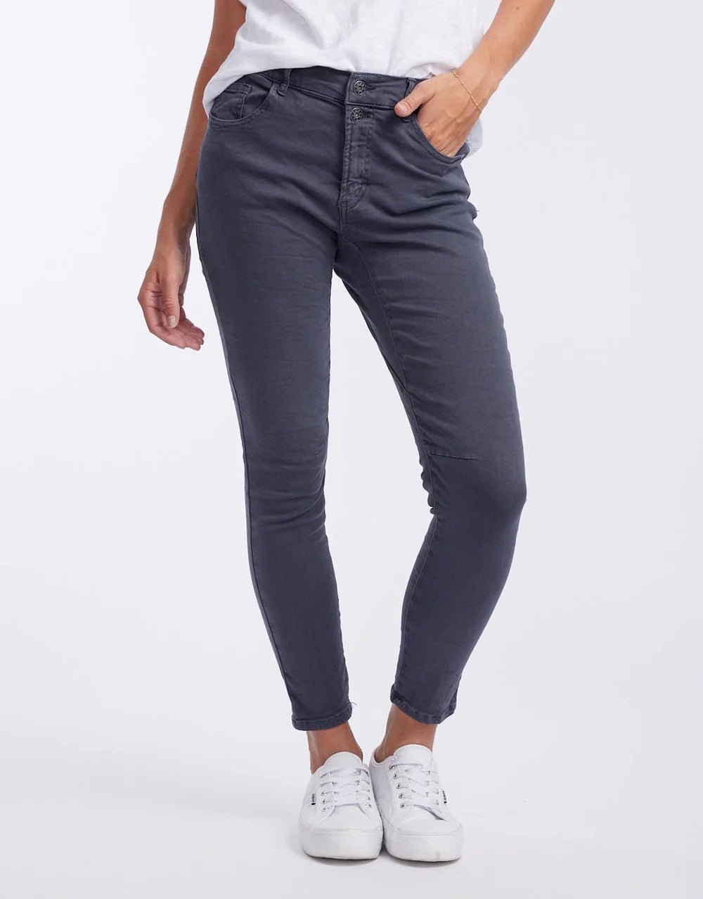 Italian Star Emma Stretch Jean - Coal Italian Star