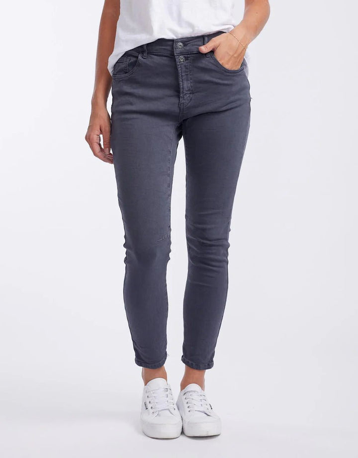 Italian Star Emma Stretch Jean - Coal Italian Star
