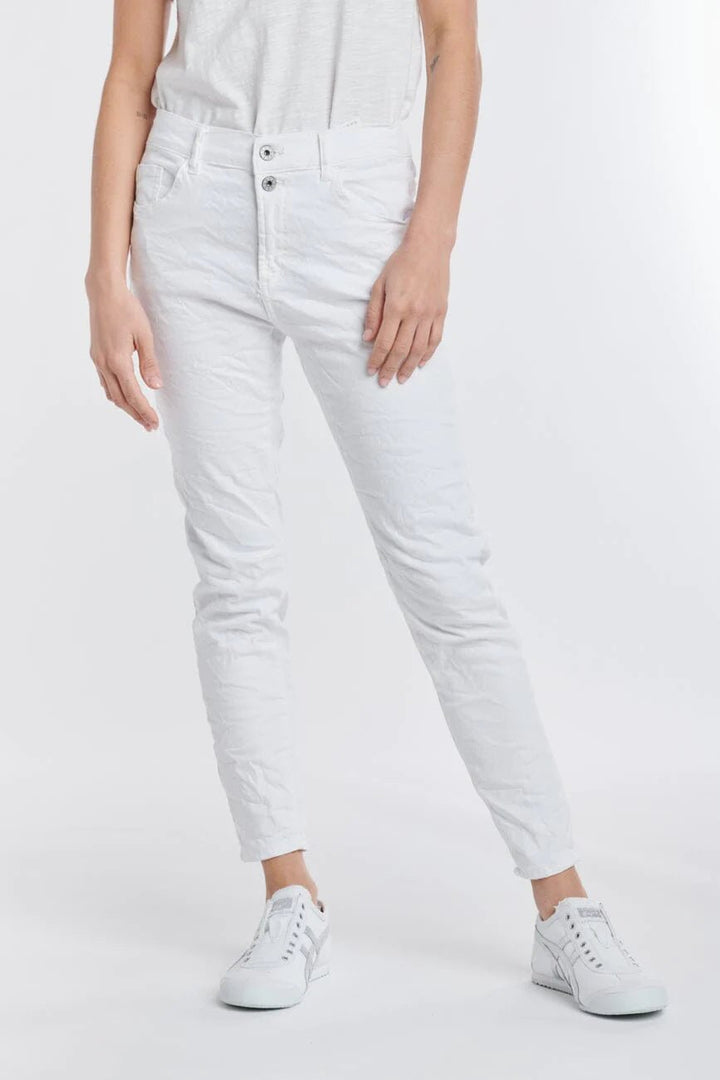 Italian Star Emma Stretch Jean - White Jean Italian Star