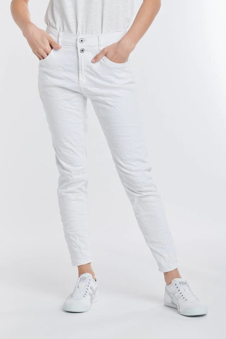 Italian Star Emma Stretch Jean - White Jean Italian Star