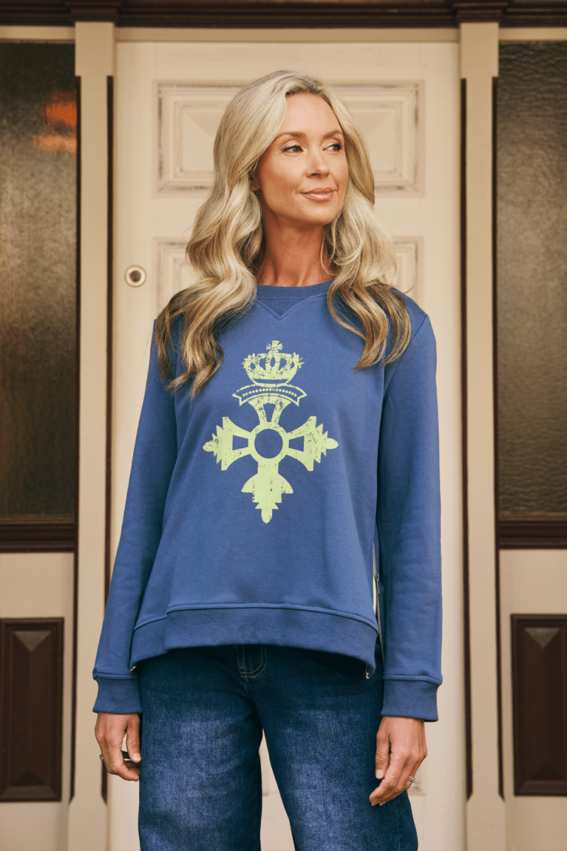 Italian Star Florentine Sweat - Navy - Stanleyandstone