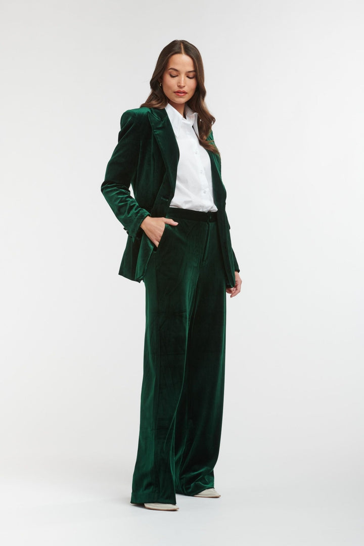 Italian Star Jets Velvet Pants - Emerald Green Pants Italian Star