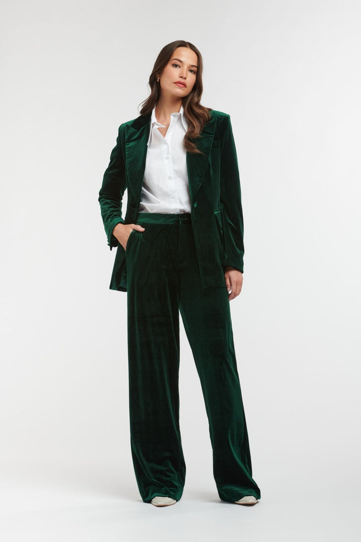 Italian Star Jets Velvet Pants - Emerald Green Pants Italian Star