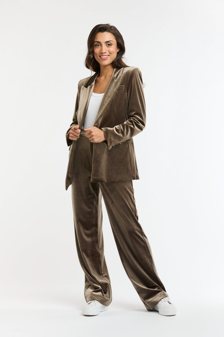 Italian Star Jets Velvet Pants - Khaki Pants Italian Star
