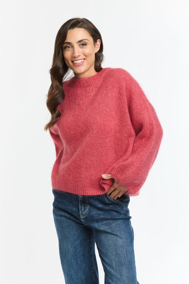 Italian Star Mohair Crew - Peach jumper Italian Star