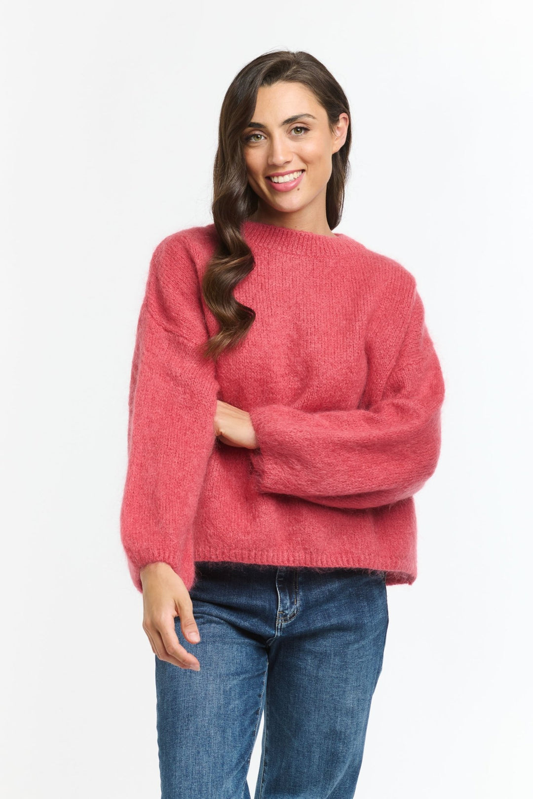 Italian Star Mohair Crew - Peach jumper Italian Star