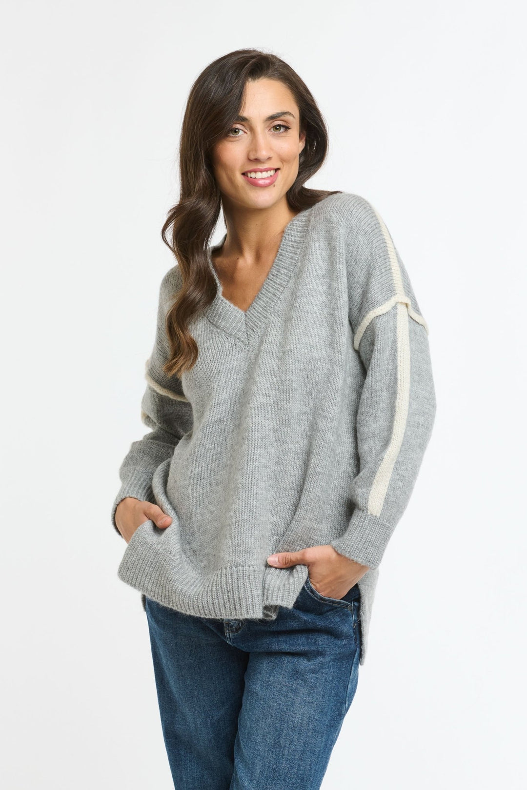 Italian Star Mohair Piper Knit - Grey jumper Italian Star