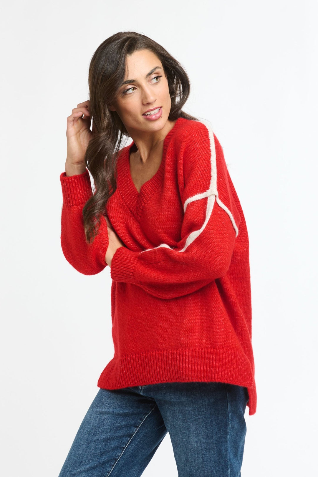 Italian Star Mohair Piper Knit - red jumper Italian Star
