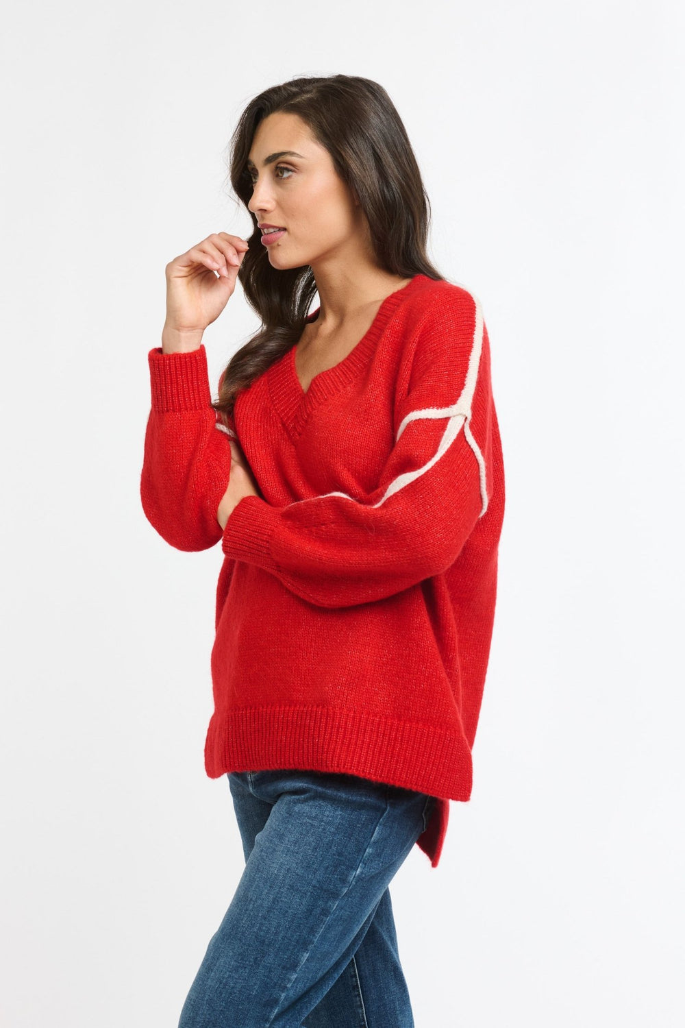 Italian Star Mohair Piper Knit - red jumper Italian Star