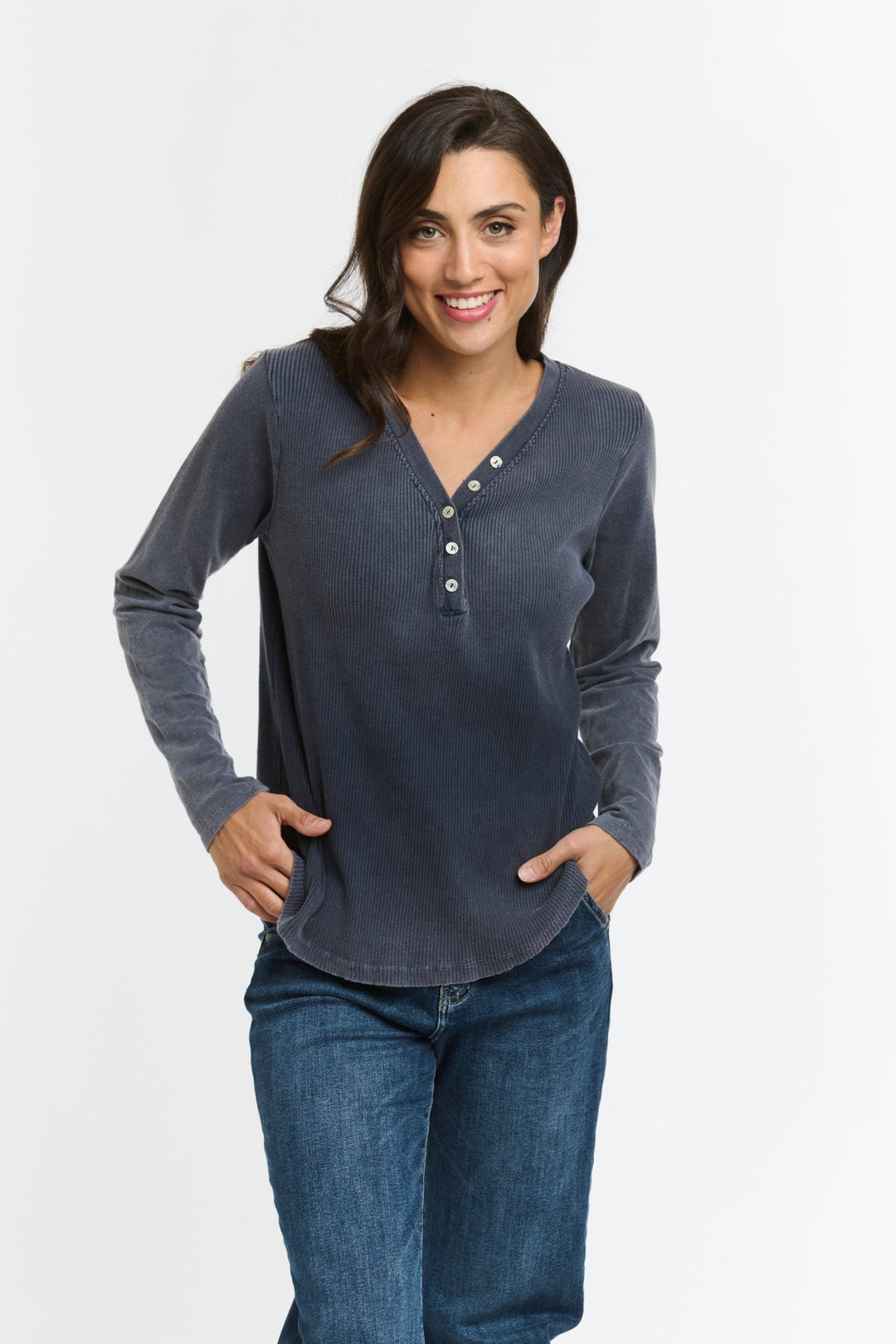 Italian Star Sullivan long sleeve tee - Navy Long Sleeve Tee Italian Star