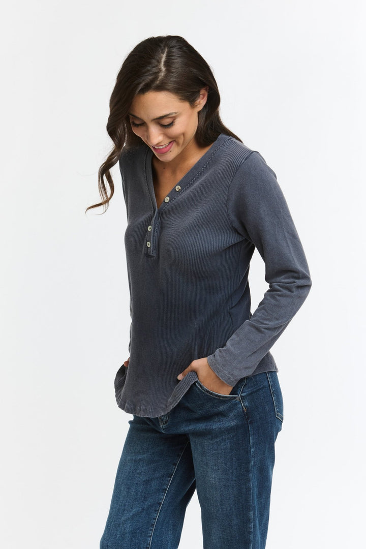 Italian Star Sullivan long sleeve tee - Navy Long Sleeve Tee Italian Star