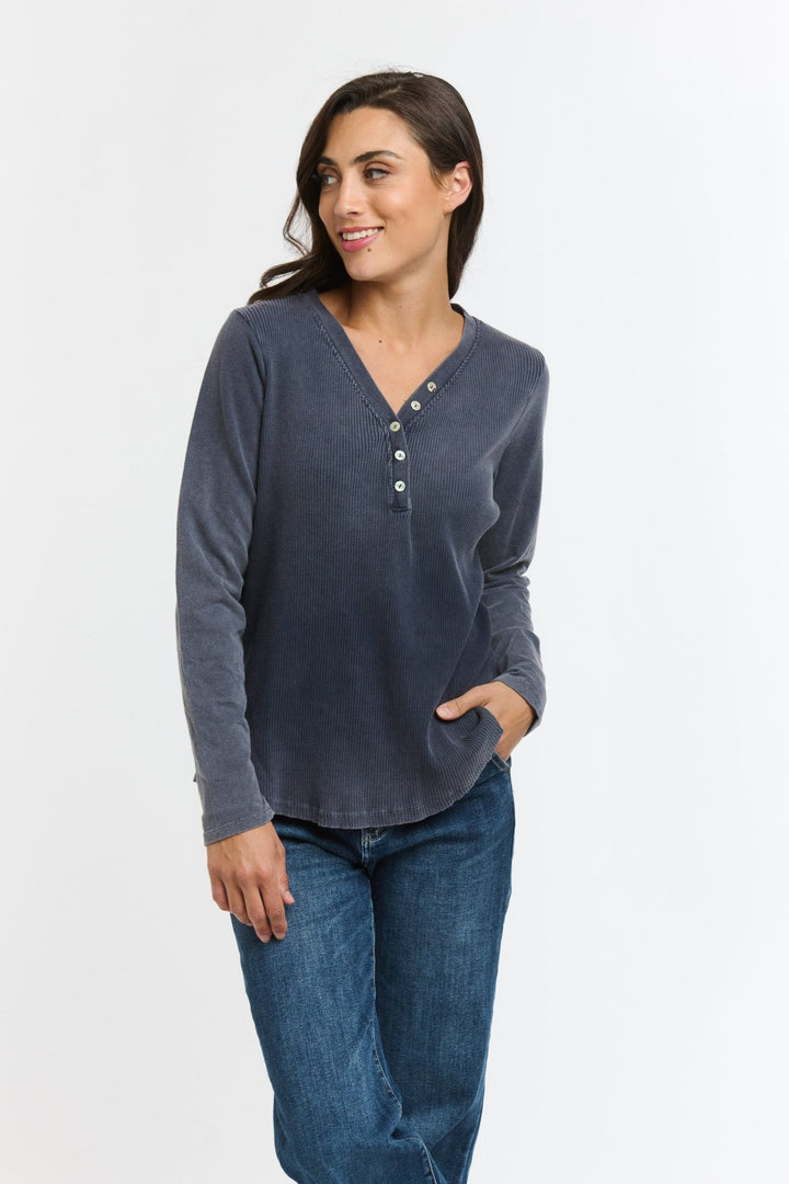 Italian Star Sullivan long sleeve tee - Navy Long Sleeve Tee Italian Star