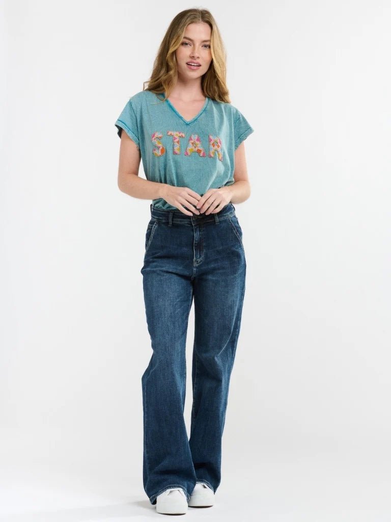 Italian Star T- Shirt - BLUE STAR blouse Italian Star