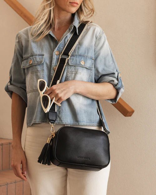 Jacinta Gia Crossbody Bag - Black Handbag Louenhide