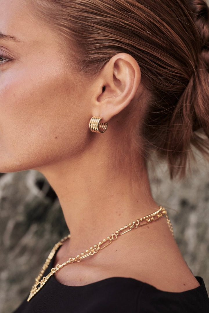 Jade Hoop - Gold Zafino