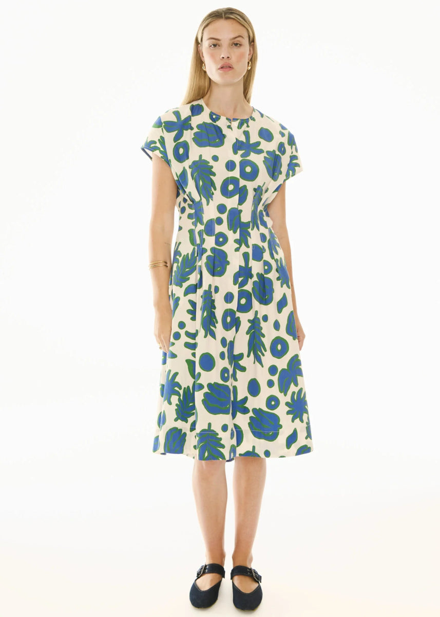 Jaine Tucked Dress - Donut Palm - Stanleyandstone