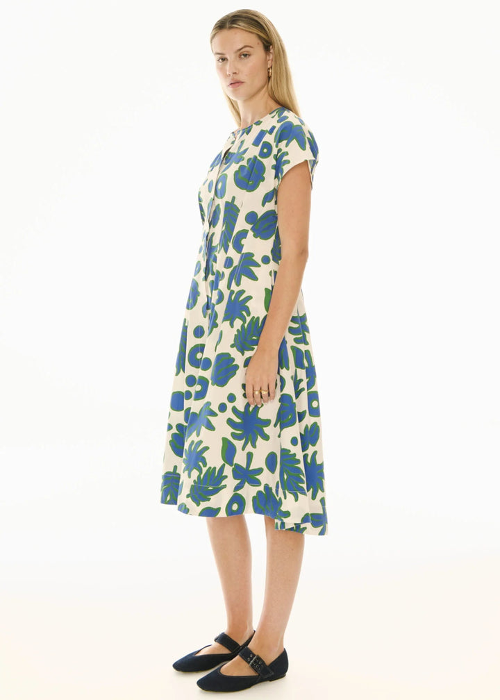 Jaine Tucked Dress - Donut Palm - Stanleyandstone