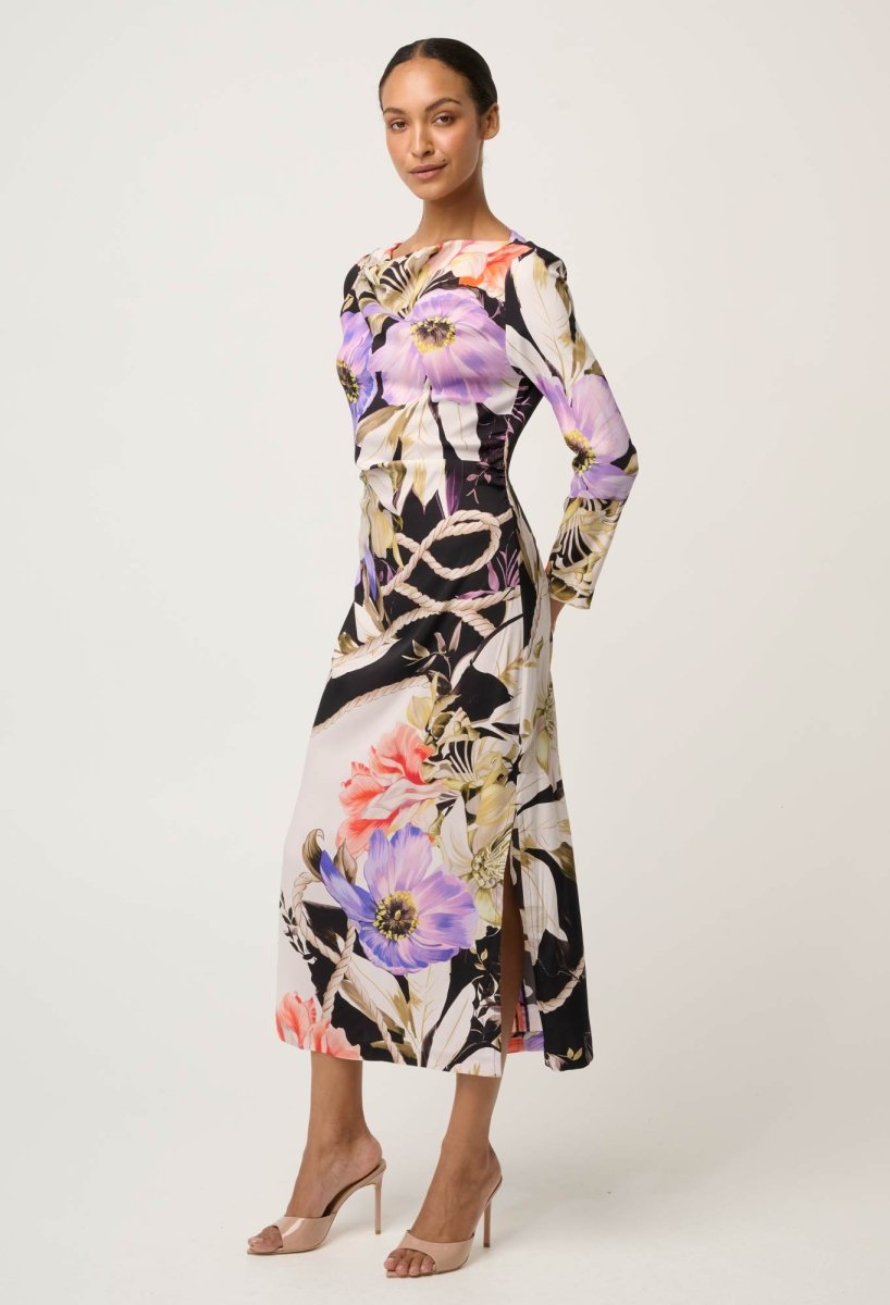 Jayden Cupro Viscose Stretch Dress in Tangled Blossom Dress OnceWas