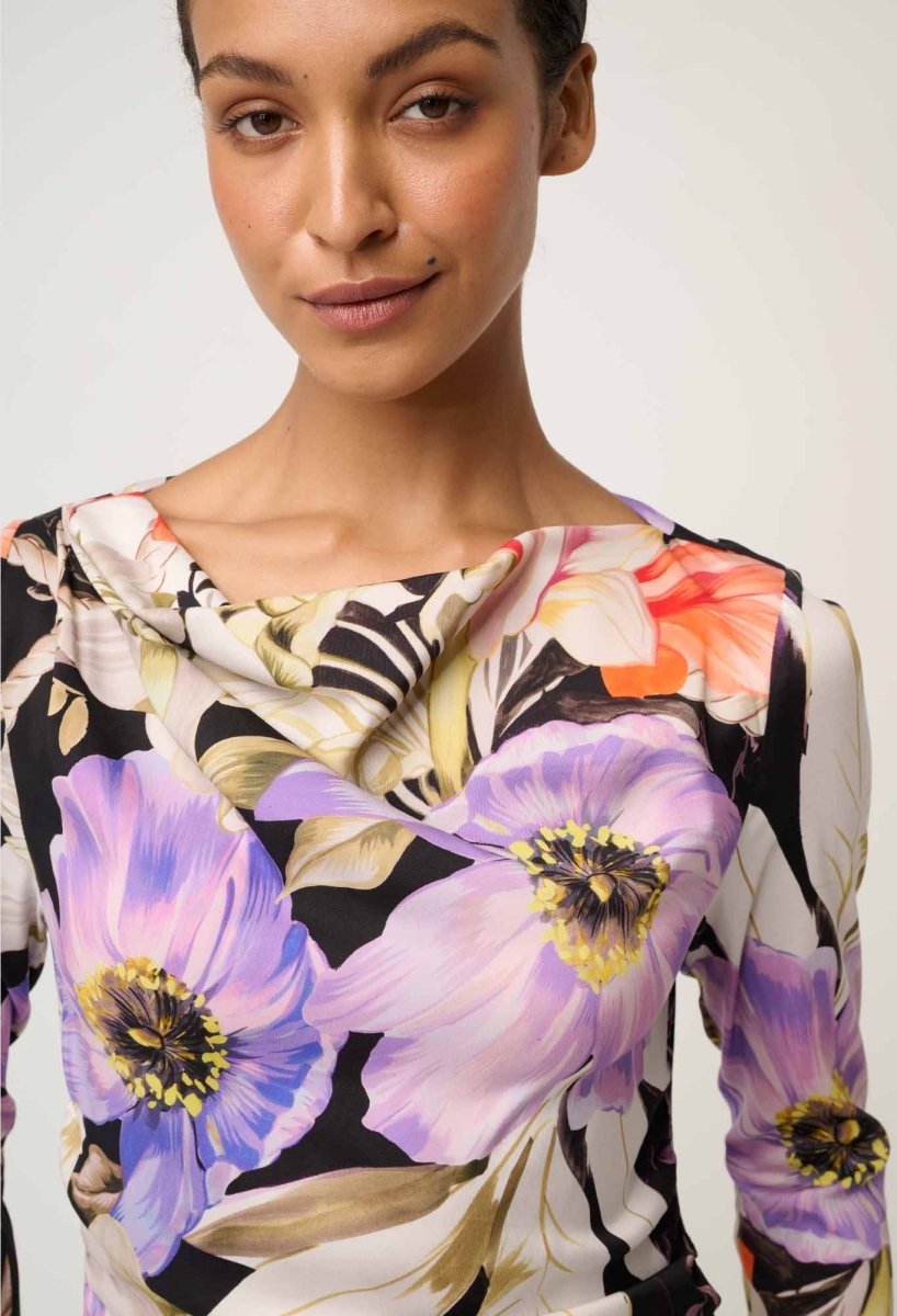 Jayden Cupro Viscose Stretch Dress in Tangled Blossom Dress OnceWas
