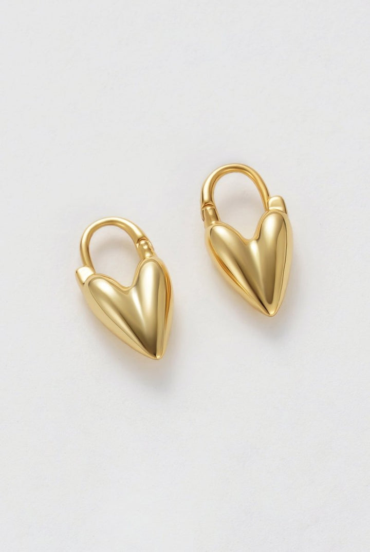 Jess Heart Hoop Earrings Zafino Jewellery
