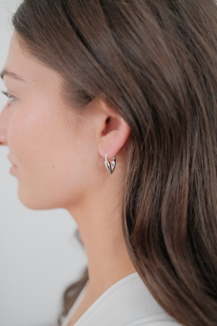 Jess Heart Hoop Earrings Zafino Jewellery