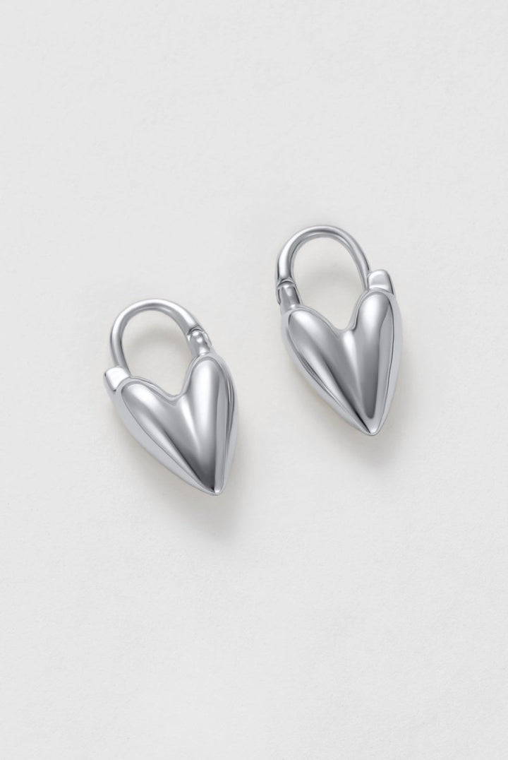 Jess Heart Hoop Earrings Zafino Jewellery
