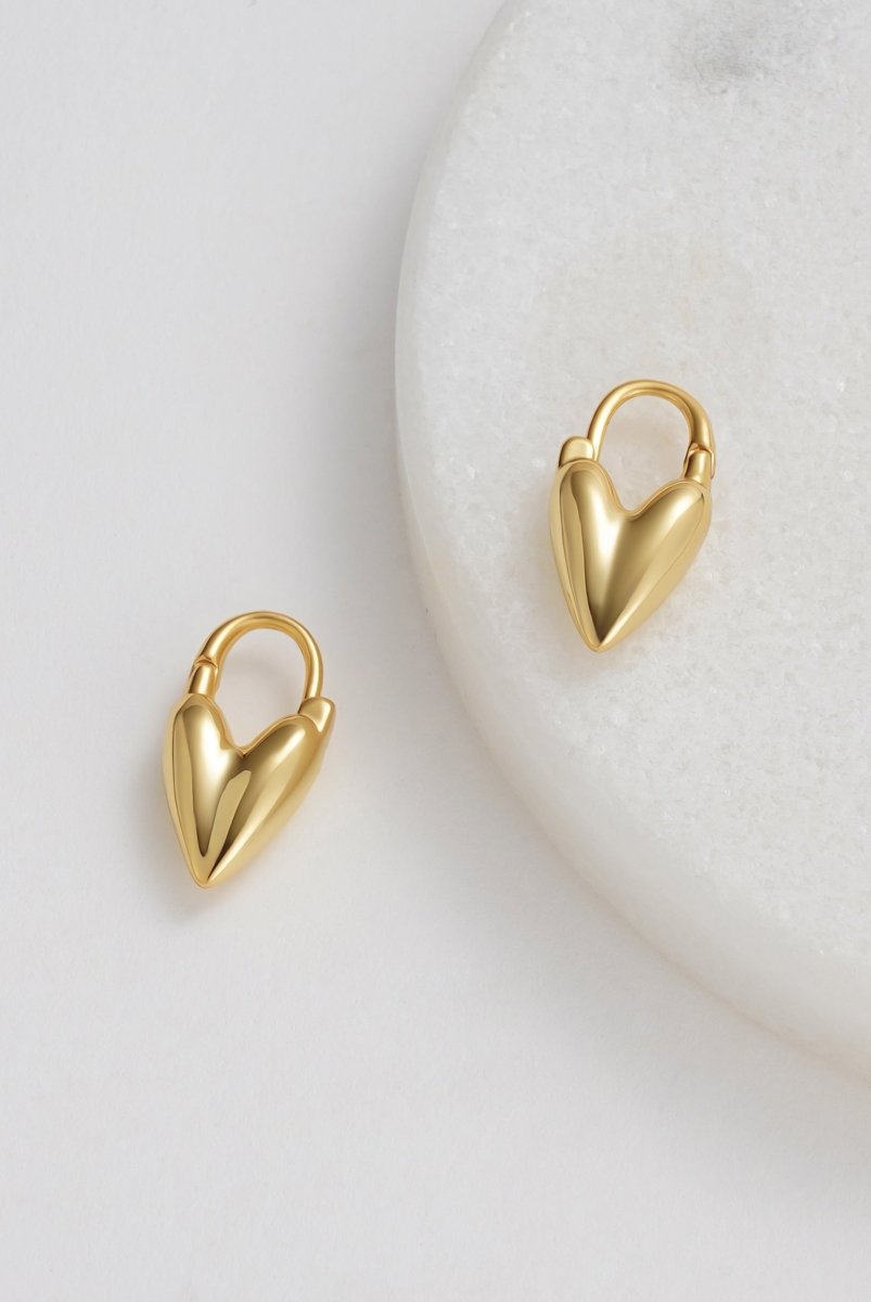 Jess Heart Hoop Earrings Zafino Jewellery