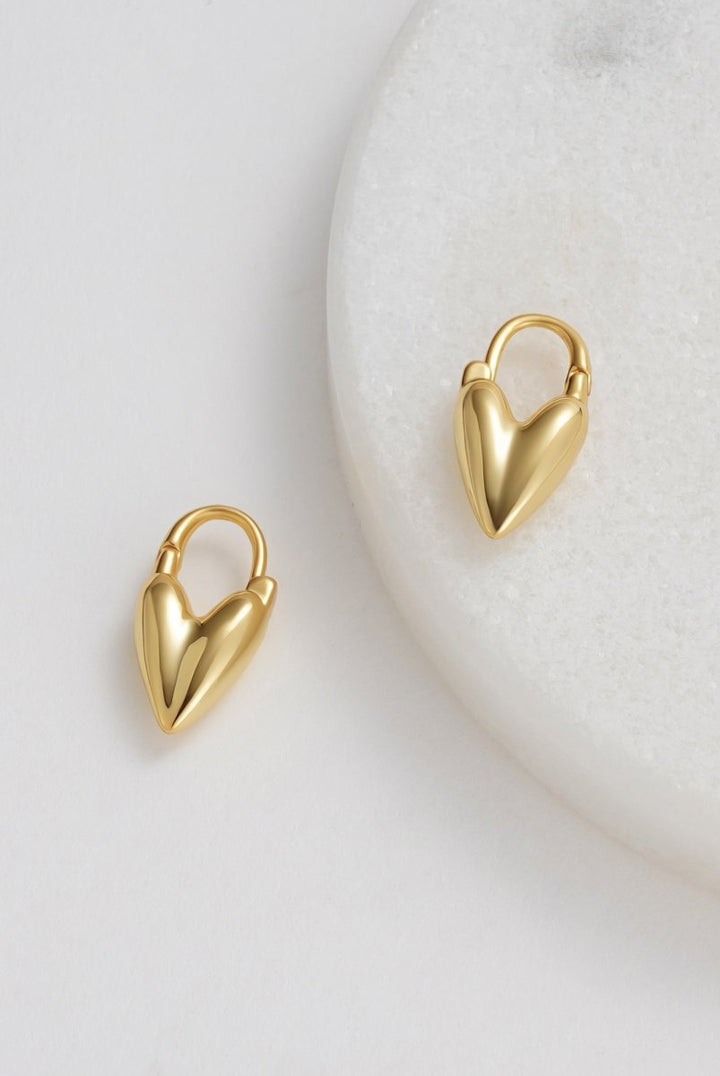 Jess Heart Hoop Earrings Zafino Jewellery
