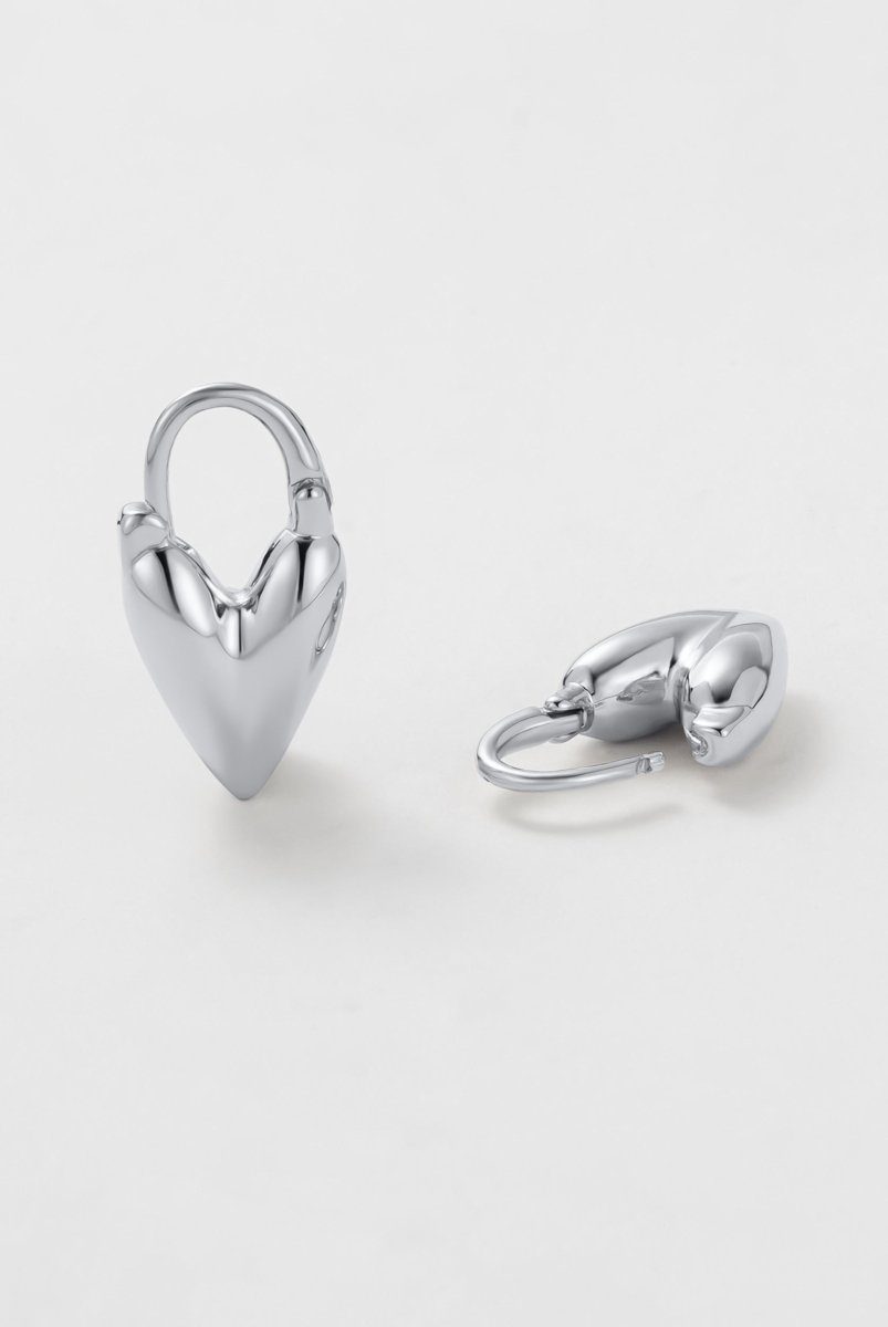 Jess Heart Hoop Earrings Zafino Jewellery