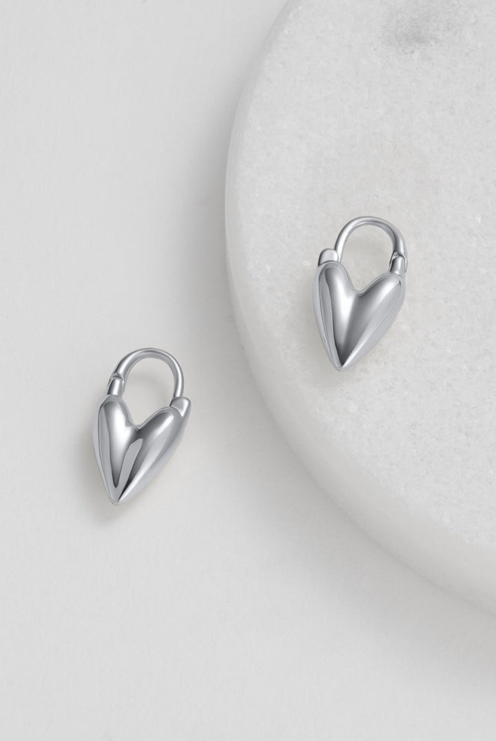 Jess Heart Hoop Earrings Zafino Jewellery