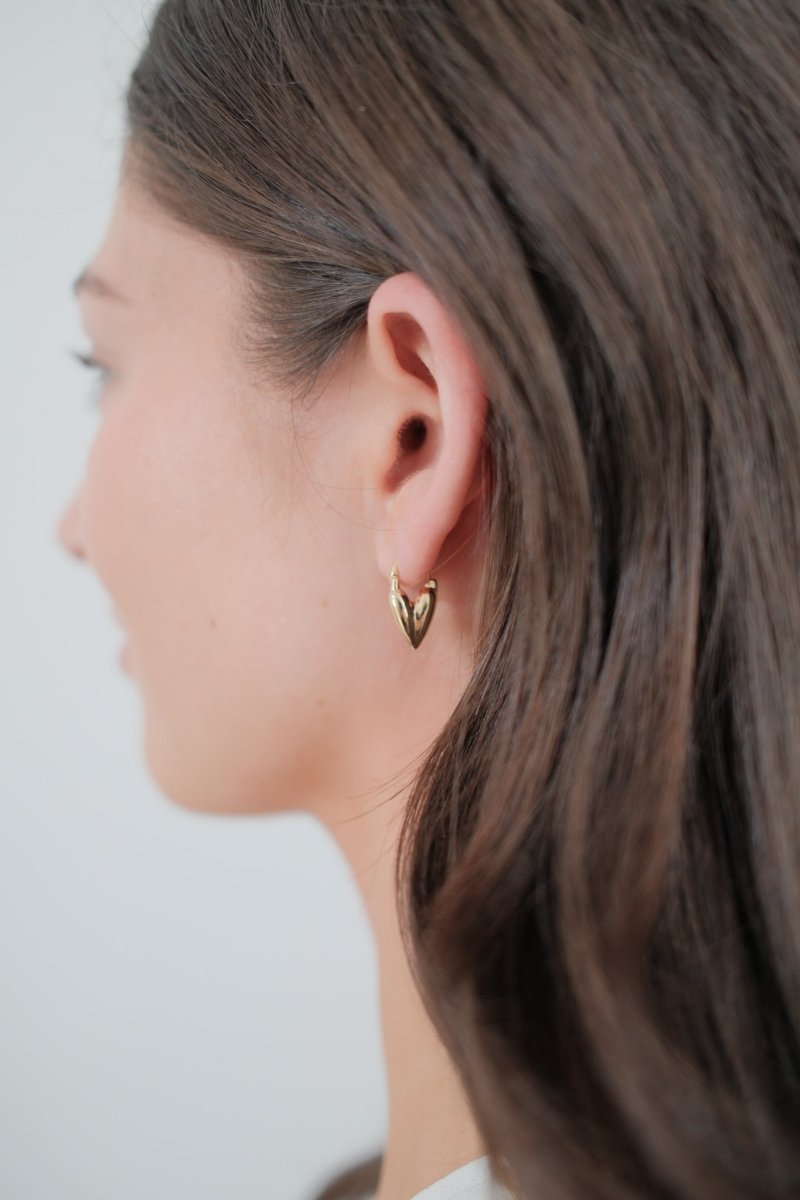 Jess Heart Hoop Earrings Zafino Jewellery