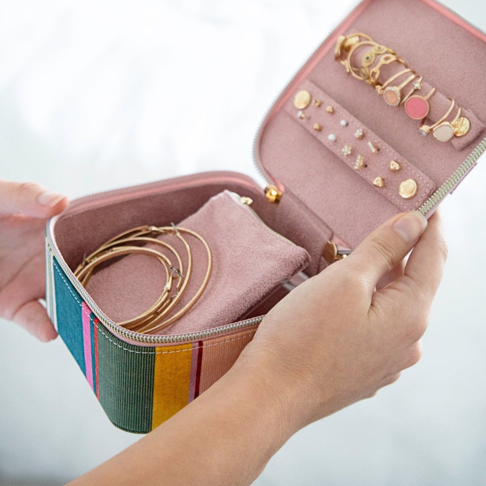 Jewellery Cube - Liberty Gelato Stripe jewelery box Tonic