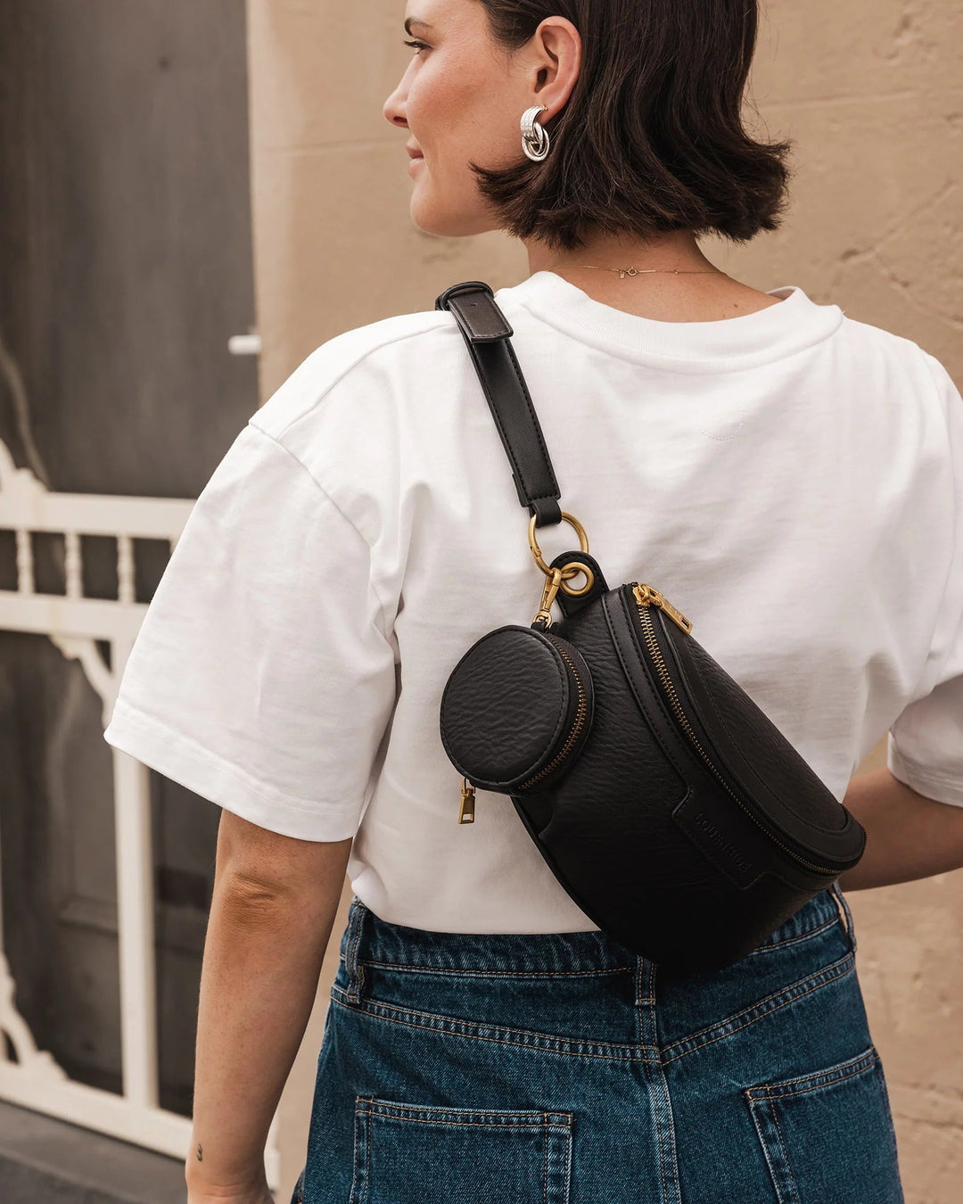 Joey Sling Bag - Black Handbag Louenhide