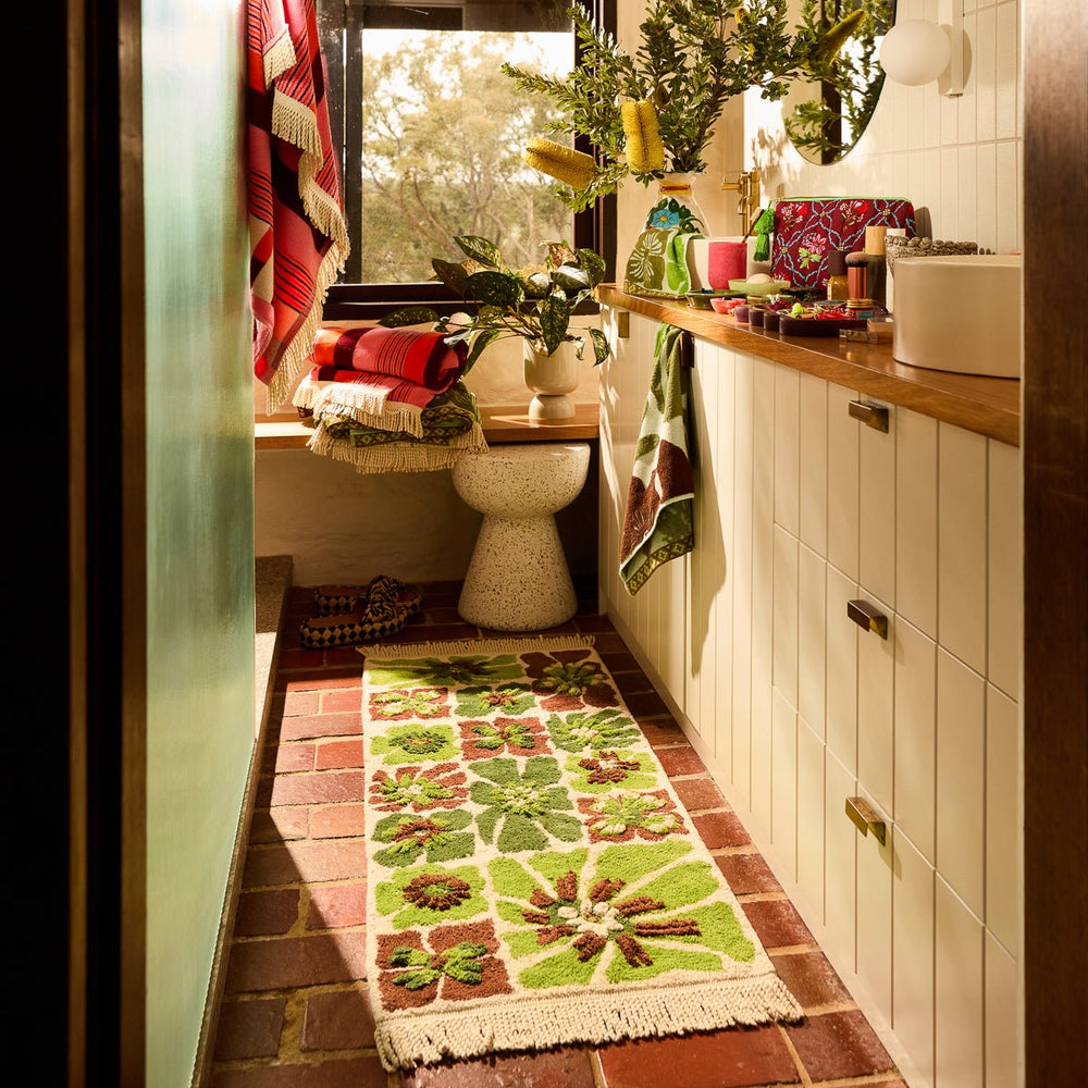 Jolene Bath Runner Bath Mats & Rugs Sage & Clare