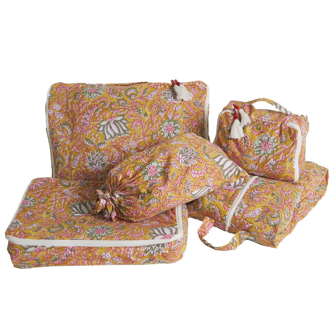 Journey Abroad Travel Packing Set - floral Travel Canvas and Sasson