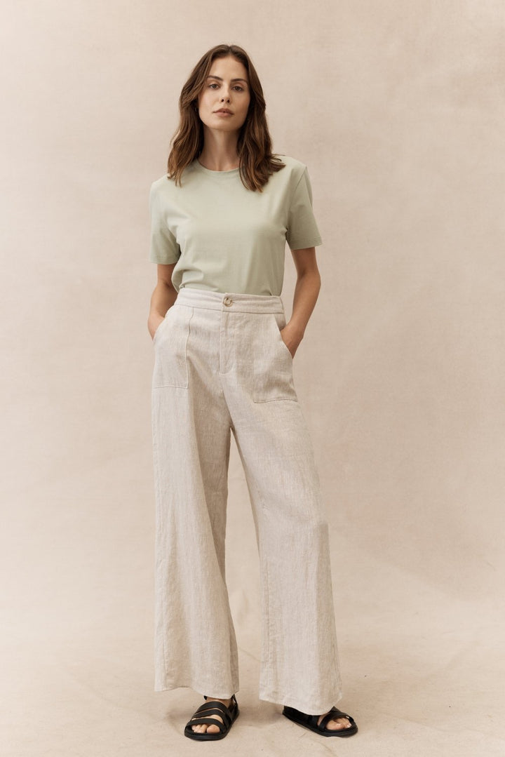 Jude Linen pants - Natural - Stanleyandstone