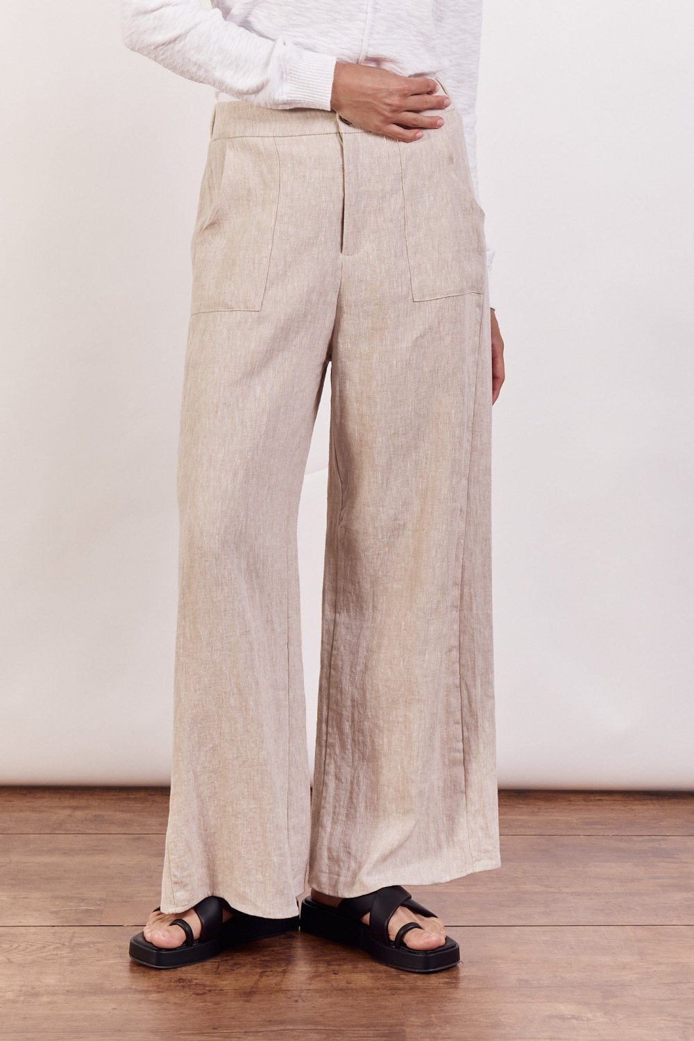 Jude Linen pants - Natural - Stanleyandstone