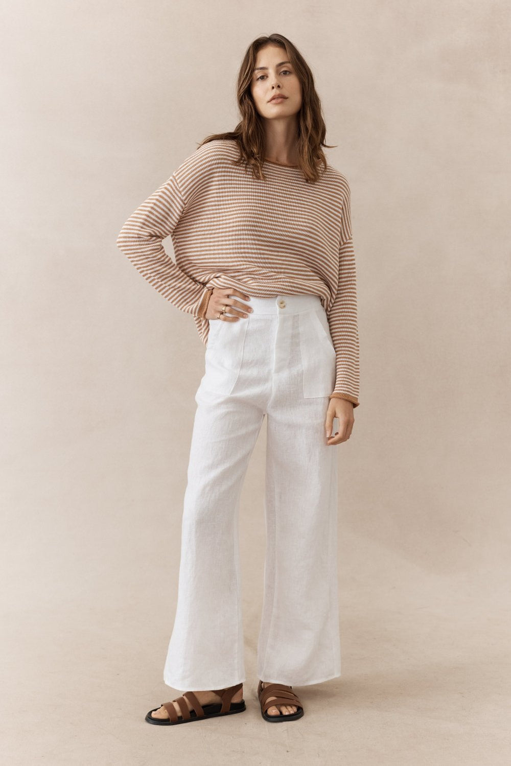 Jude Linen pants - White - Stanleyandstone