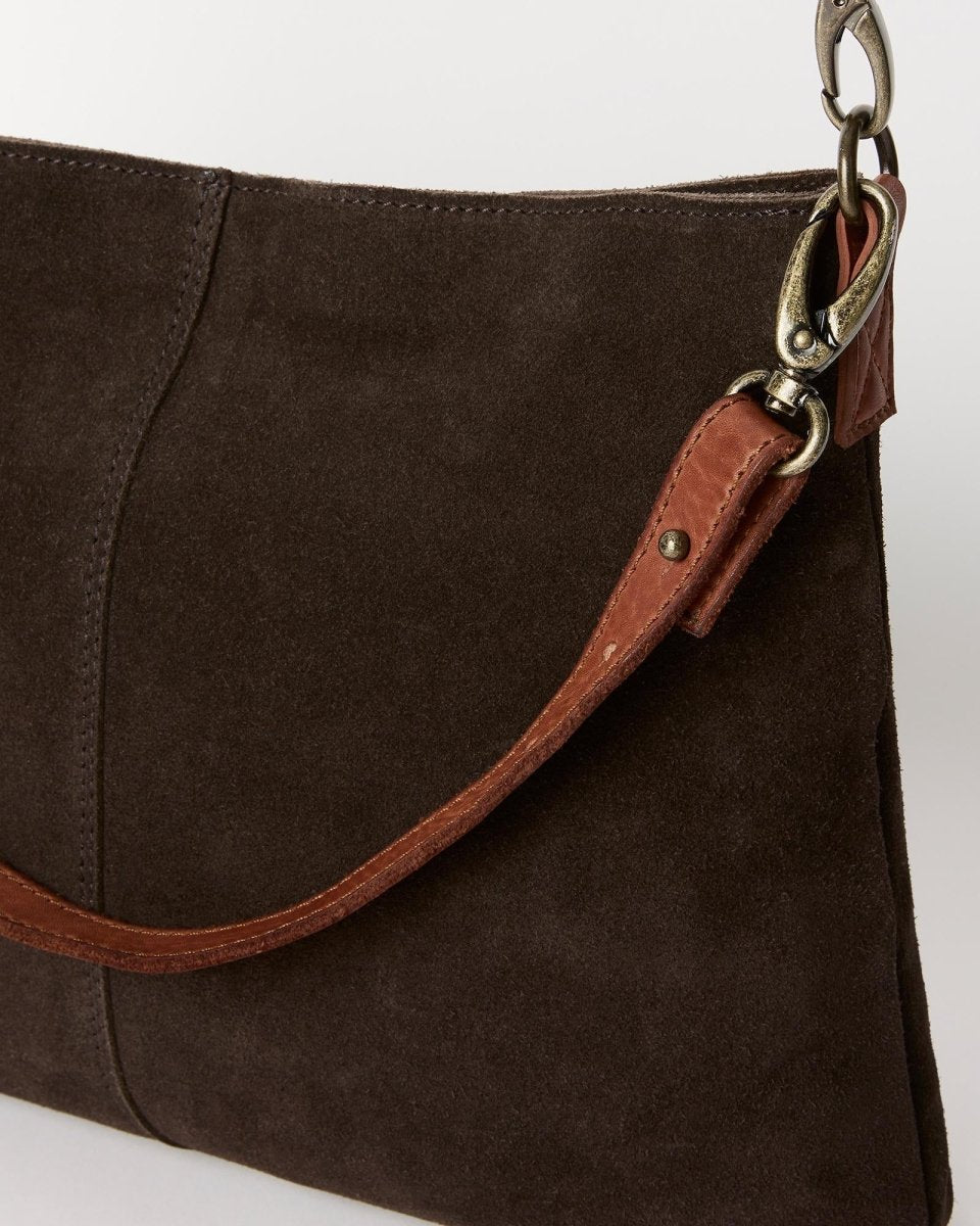 juju and Co Suede Messenger Handbag JuJu