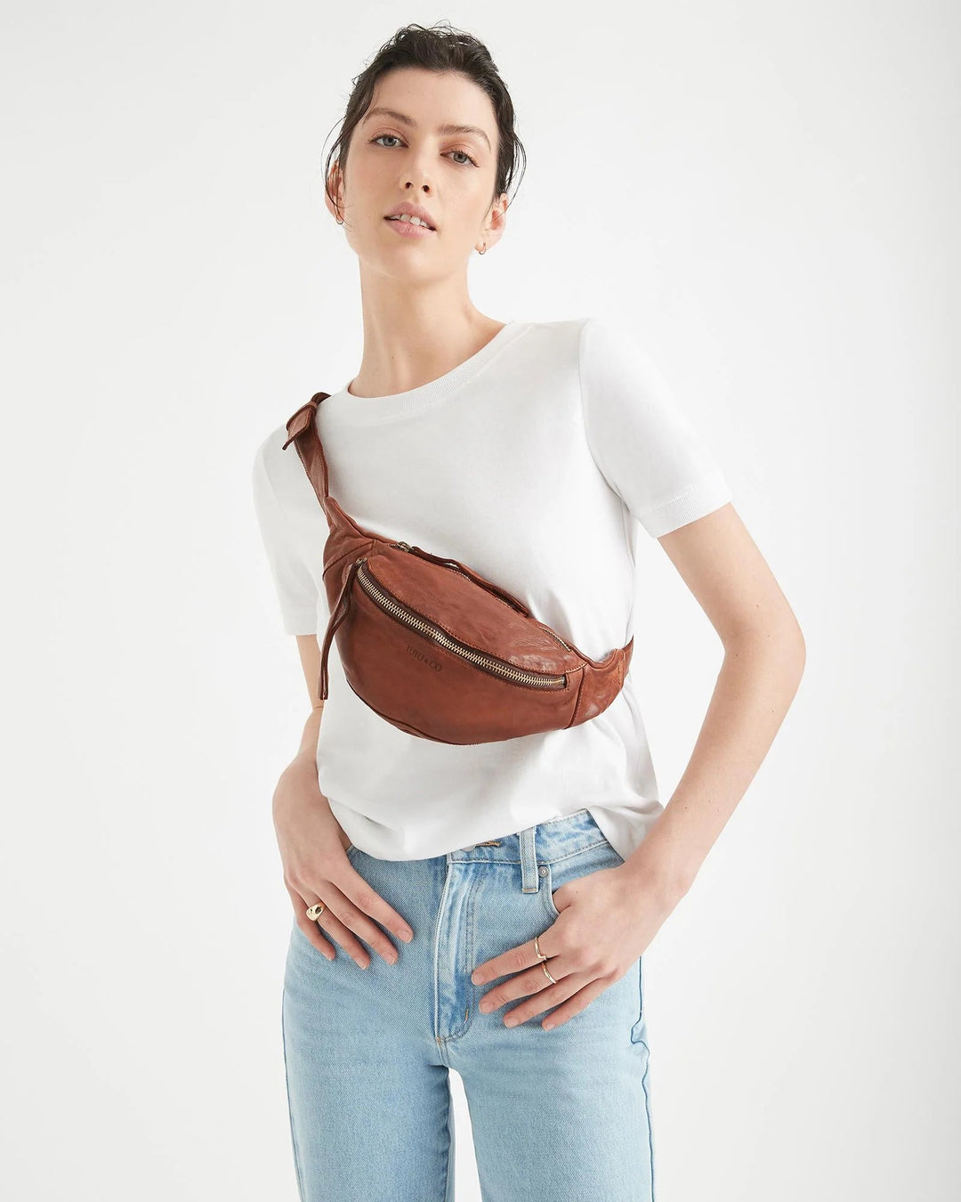 Juju Leather Bumbag - Cognac Handbag JuJu