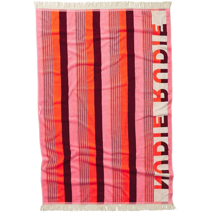June Nudie Bath Sheet - Dahlia towel Sage &amp; Clare