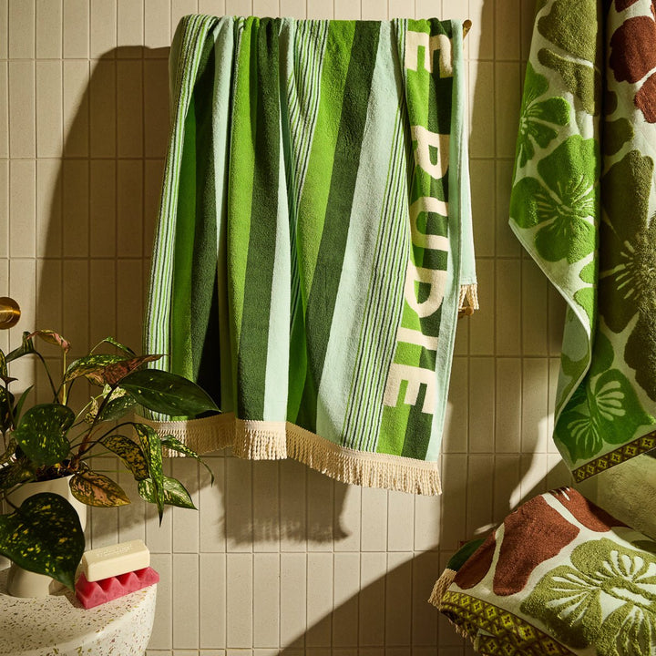 June Nudie Bath Sheet - Fluorite towel Sage &amp; Clare