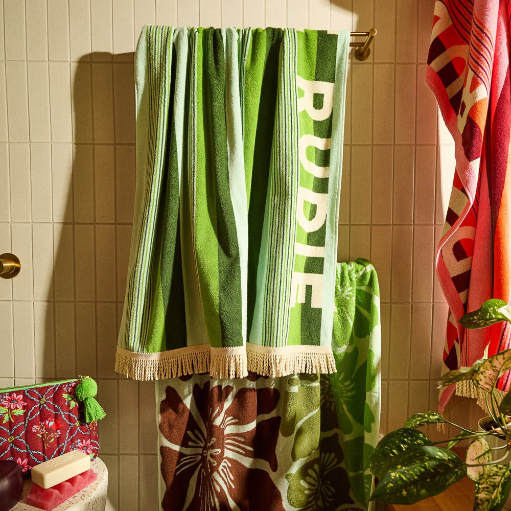 June Nudie Bath Sheet - Fluorite towel Sage & Clare
