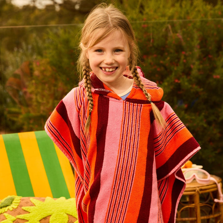 June Nudie Hooded Towel - Dahlia towel Sage &amp; Clare