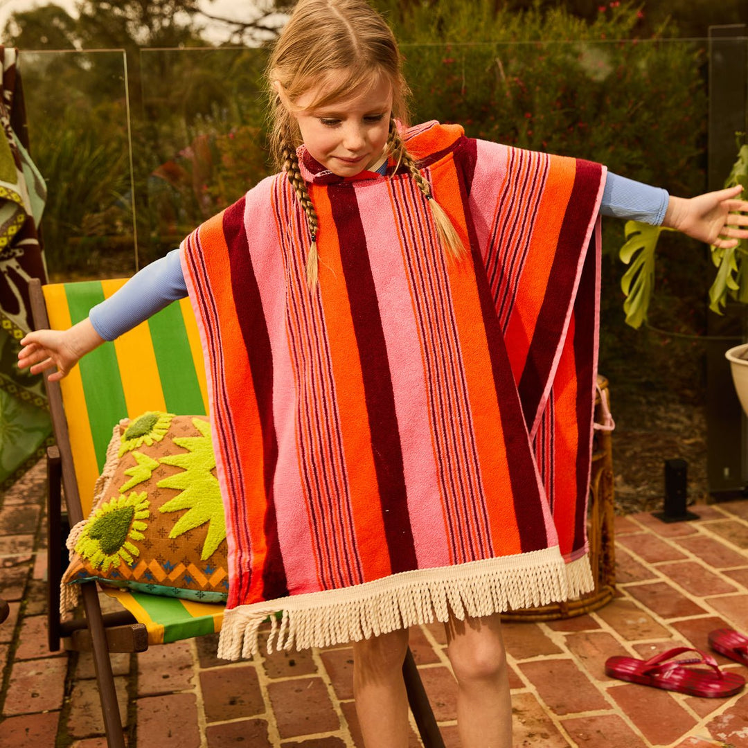 June Nudie Hooded Towel - Dahlia towel Sage & Clare