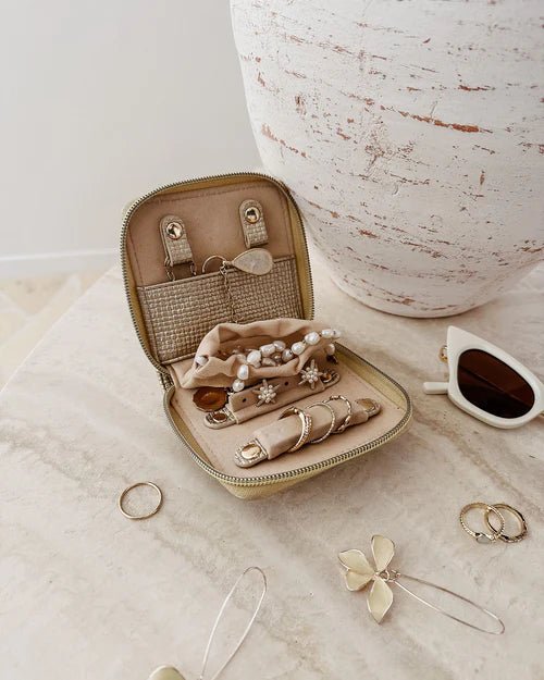Juniper Jewellery Case _ Champagne jewellery box Louenhide
